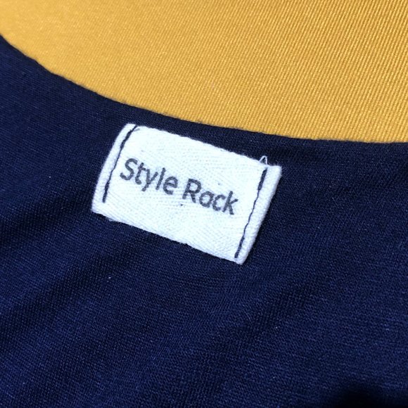 Style Rack Size M Black Pink & Blue Sleeveless with Belt Maxi Dress - Picture 3 of 7